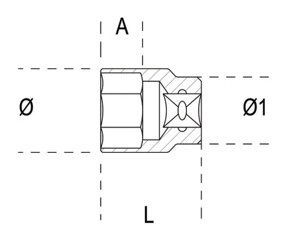 BETA 6 points 3/4" Socket - 41mm