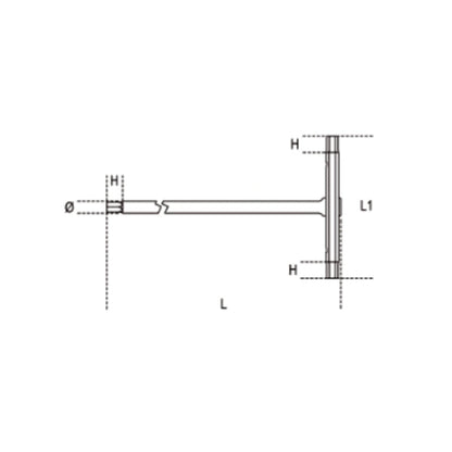 BETA Male 6 points T-Handle Wrenches - 4mm