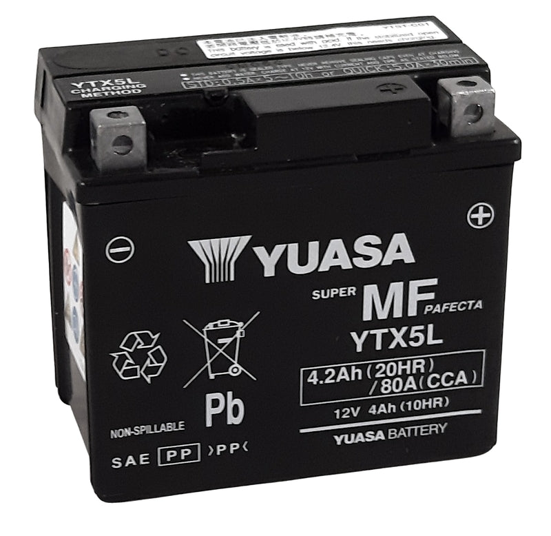 YUASA W/C Accu onderhoudsvrij af fabriek geactiveerd - YTX5L FA