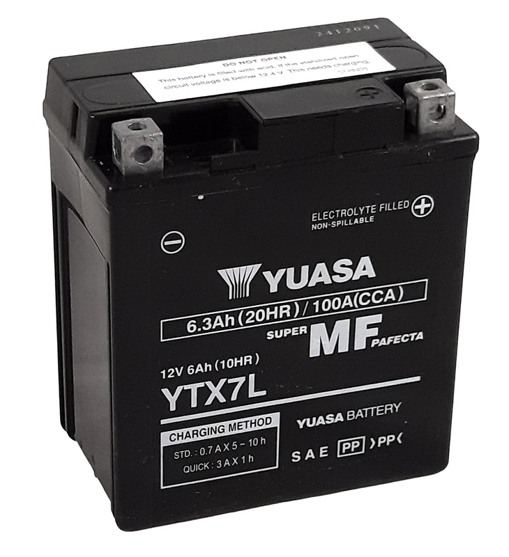 YUASA W/C Accu onderhoudsvrij af fabriek geactiveerd - YTX7L FA