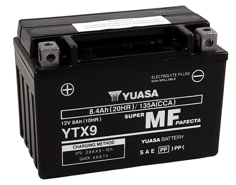 YUASA W/C Battery maintenance-free activated from factory - YTX9 FA