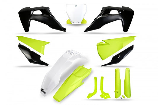 UFO Plastics Kit Neon Yellow/Gray - Husqvarna