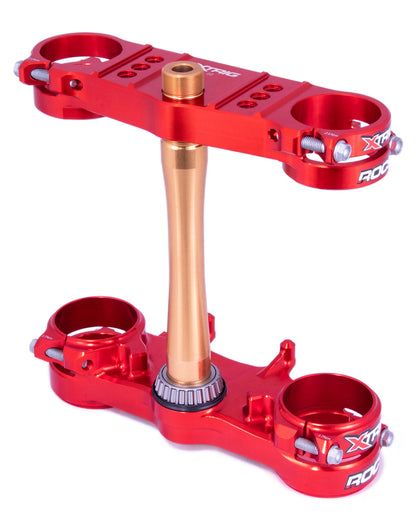 XTRIG ROCS Tech Triple Clamp Offset 22 mm - Red Honda CRF250R/450R