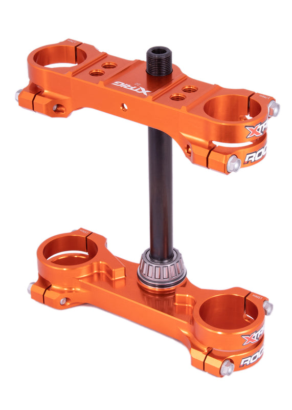 XTRIG ROCS Tech Triple Clamp Offset 22mm - Orange KTM SX50