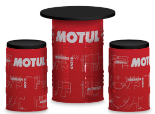 MOTUL Empty Drum Lounge Table - Red 208L