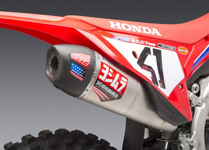 YOSHIMURA RS-12 Signature Series Silencer Stainless Steel/Carbon - Honda CRF250R/RX