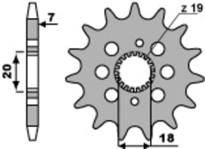 PBR Steel standard front sprocket 2158 - 428