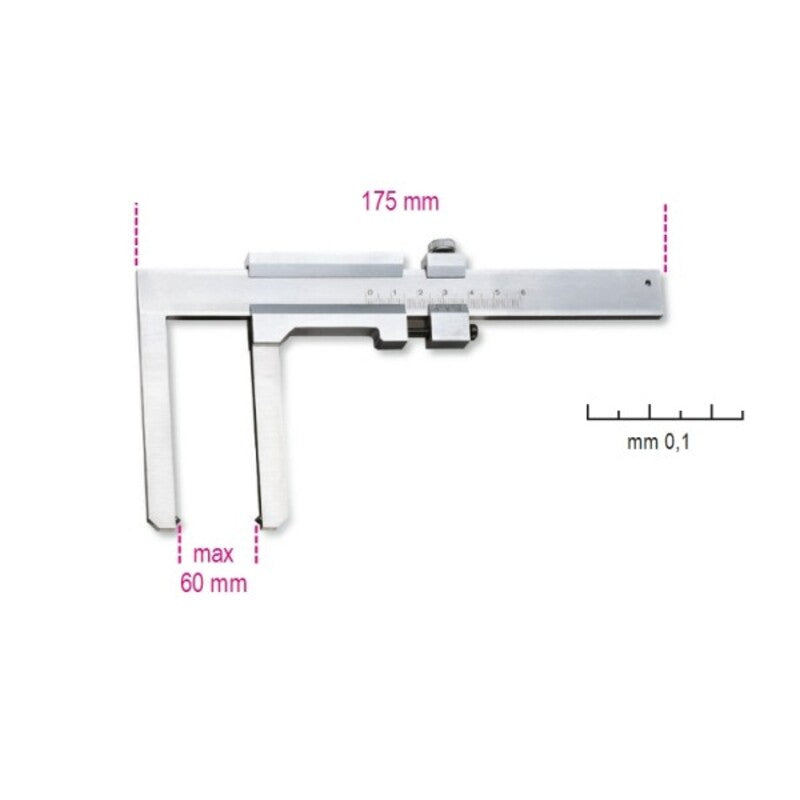 BETA Sliding Gauge for Brake Disc - Reading to 0.1 mm