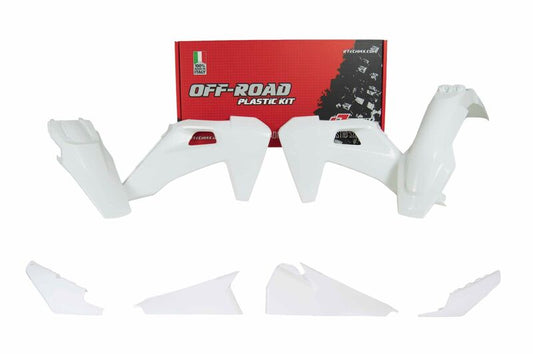 RACETECH Plastic Kit - White Husqvarna TE/FE