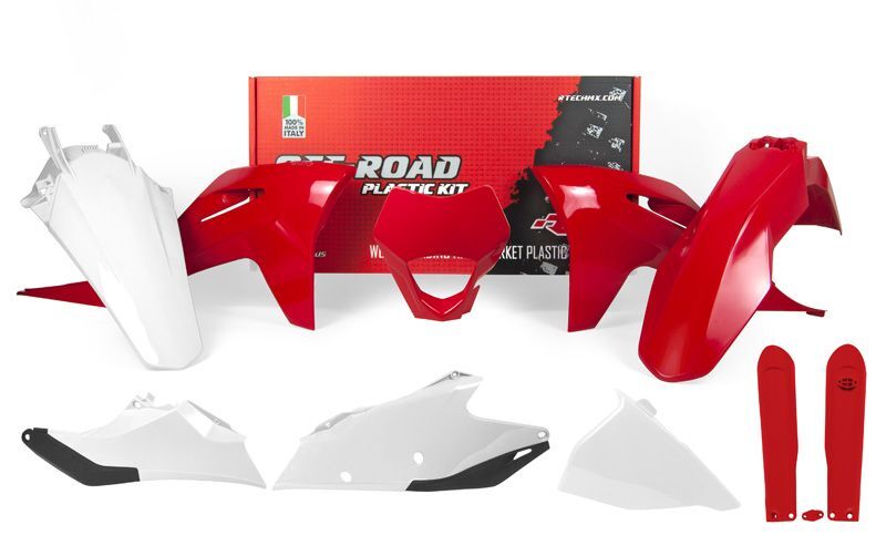 RACETECH Plastic Kit - Red/White Gas Gas EC/EC-F