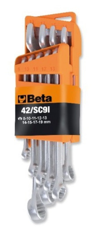 BETA Set of 9 Combination Wrenches with compact support