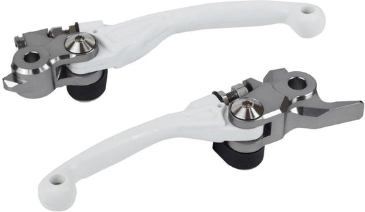 POLISPORT Pivot Unbreakable Lever Set White - Honda