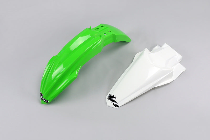 UFO Voor/achterspatbord set OEM kleur Kawasaki KX85