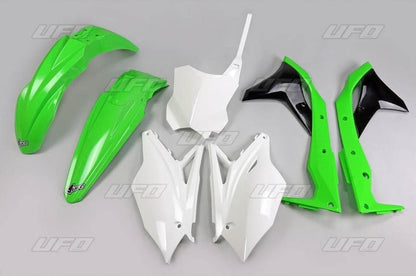 UFO Plastic & Graphic kit OEM kleur Kawasaki KX250F