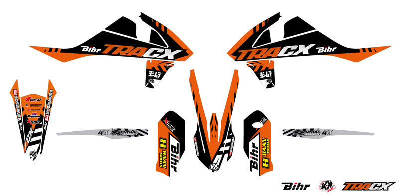 UFO Plastic & Graphic kit OEM kleur KTM XC/EXC