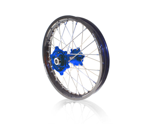 ART MX Complete front and rear wheel 21x1.60/19x2.15 black rim/blue hub Husqvarna