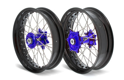 ART SM Complete front and rear wheel 17x3.50/17x4.50 black rim/blue hub Suzuki