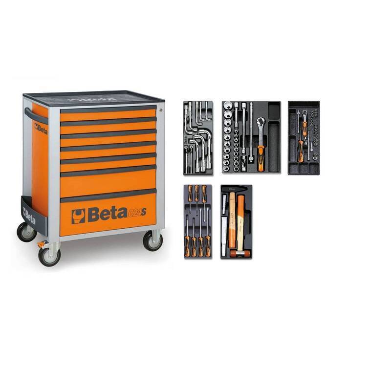 BETA Mobile Roller Cab with Five Tool Modules - Orange