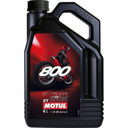 MOTUL 800 Factory Line Off-Road Racing 2T Motor Oil - 4L x4