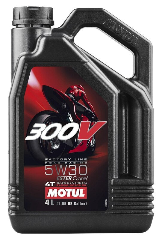 MOTUL 300V Factory Line Road Racing 4T Motor Oil - 5W30 4L x4