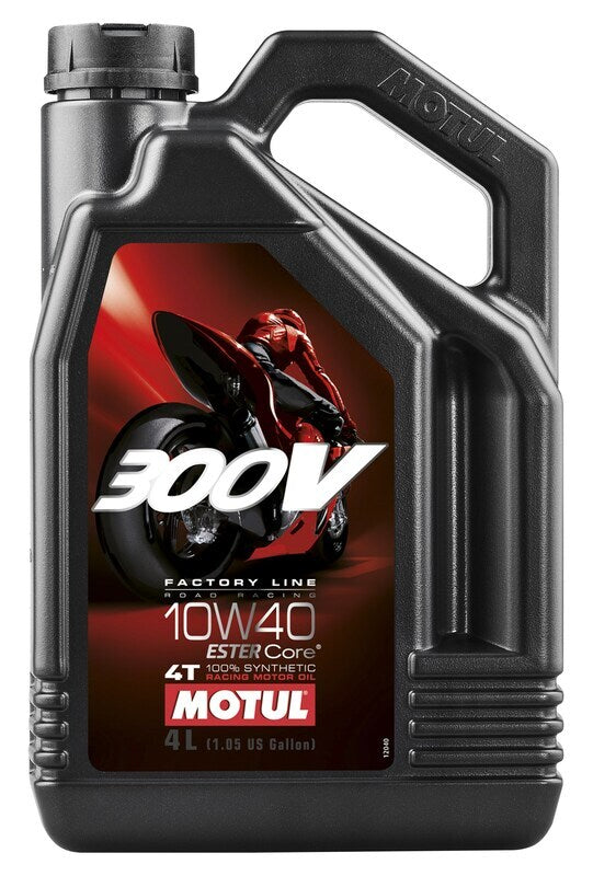 MOTUL 300V Factory Line Road Racing 4T Motor Oil - 10W40 4L X4