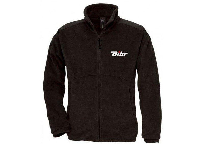 BLACK BIHR FLEECE XXL FULL ZIP SIZE XXL POWERING EMBROIDERY 