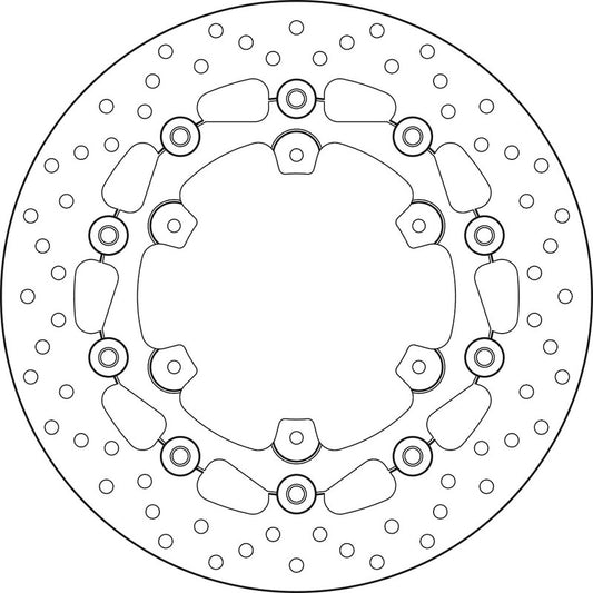 BREMBO Serie Oro ronde zwevende remschijven - set