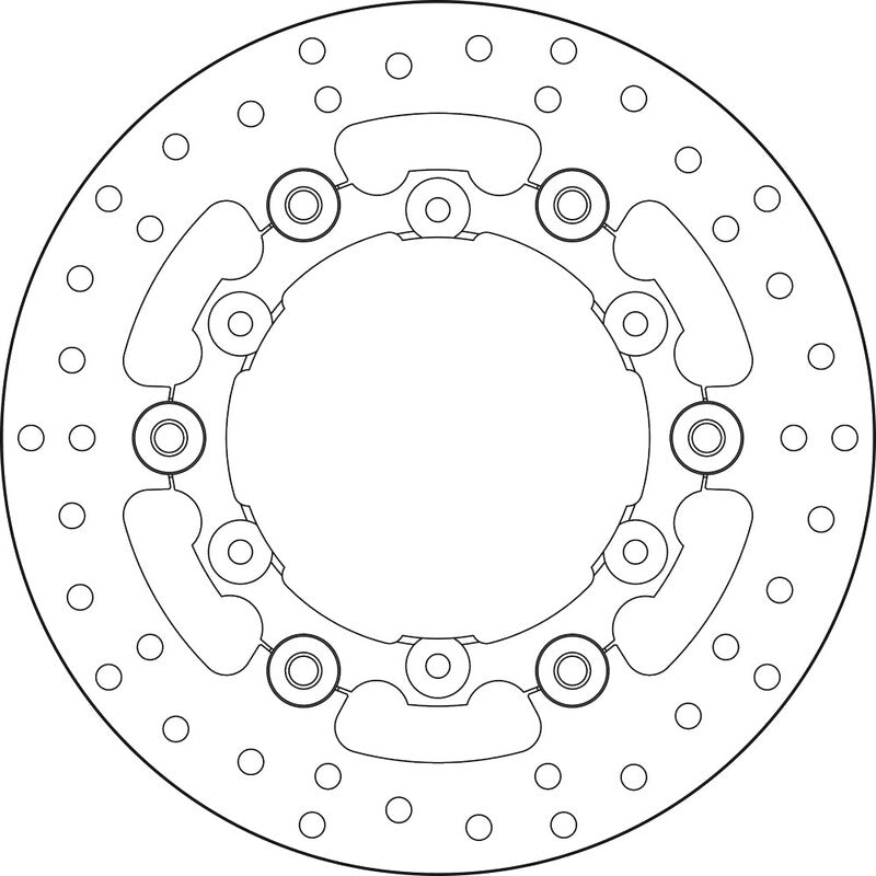 BREMBO Series Oro round floating brake discs - set