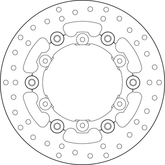 BREMBO Series Oro round floating brake discs - set