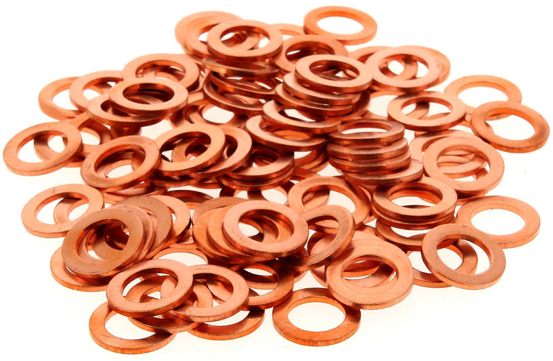 COPPER RINGS 10X16X1.5 PACK OF 100 PIECES