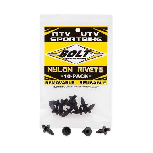 BOLT PLASTIC RIVET M6 PACK OF 10 PIECES