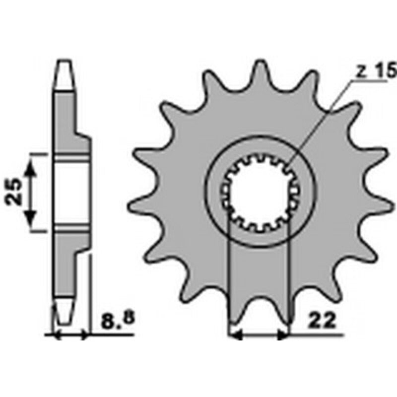 PBR Steel standard front sprocket 1248 - 520