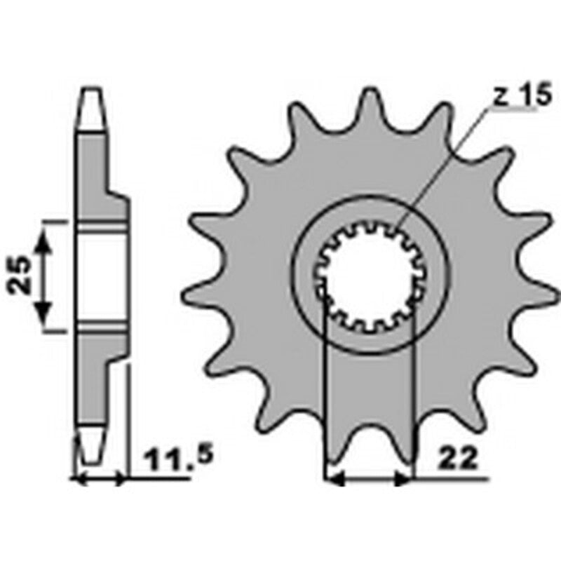 PBR Staal standaard voortandwiel 1252 - 520