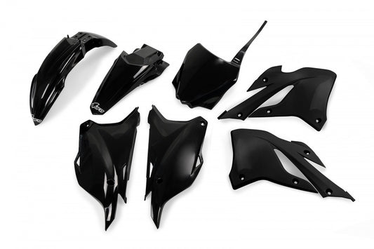 UFO Plastic Kit - Black Kawasaki KX85