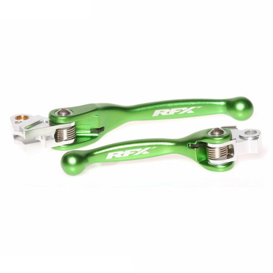 RFX Race Forged Flexible Lever Set (Green) - Kawasaki KXF450