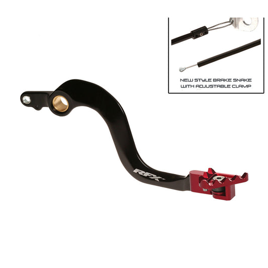 RFX Pro FT Rear Brake Lever (Black/Red) - Honda CR250