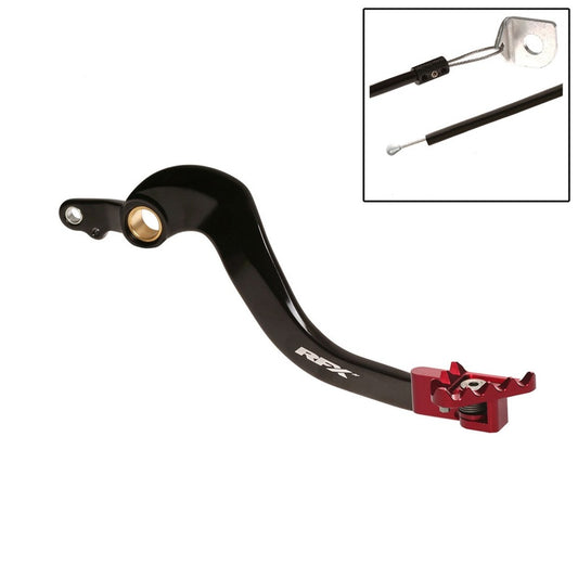 RFX Pro FT Rear Brake Lever (Black/Red) - Honda CRFX250