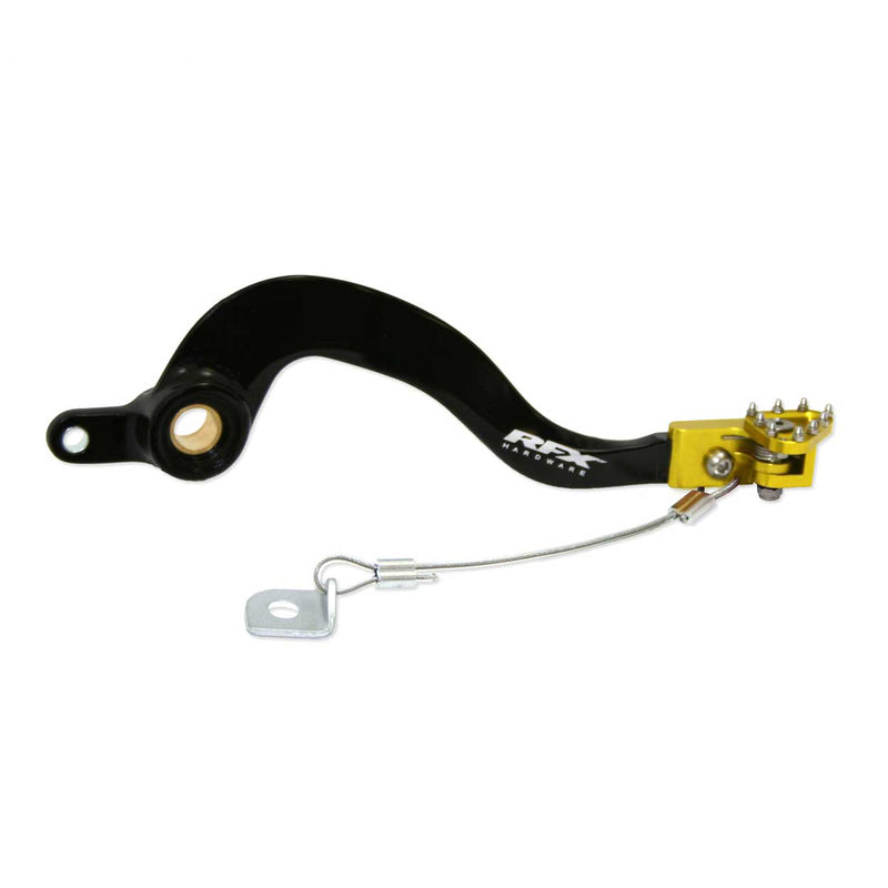 RFX Pro FT Rear Brake Lever (Black/Yellow) - Suzuki RMZ250