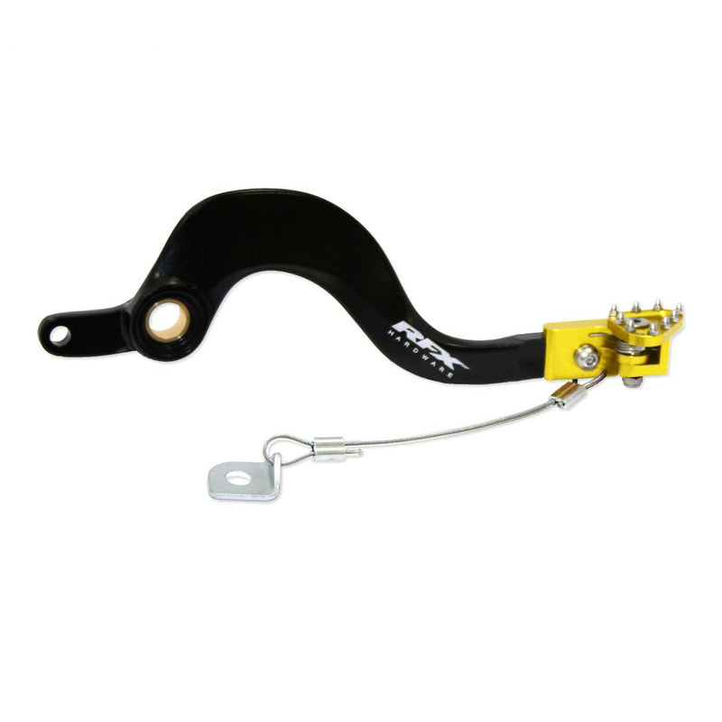 RFX Pro FT Rear Brake Lever (Black/Yellow) - Suzuki RMZ250/450