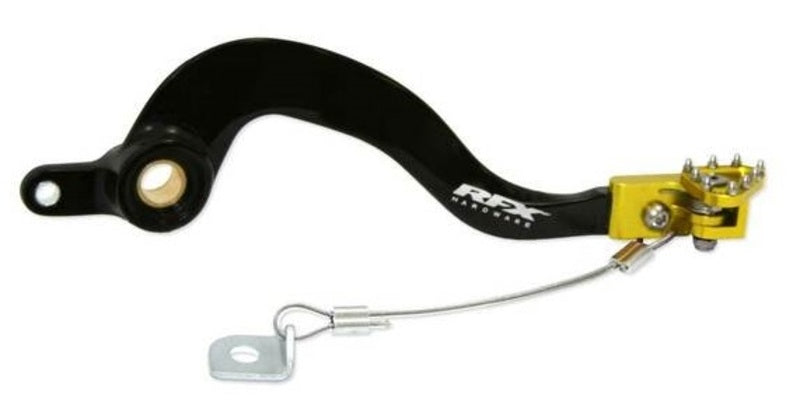 RFX Pro ST Rear Brake Lever (Black/Yellow) - Suzuki RM250