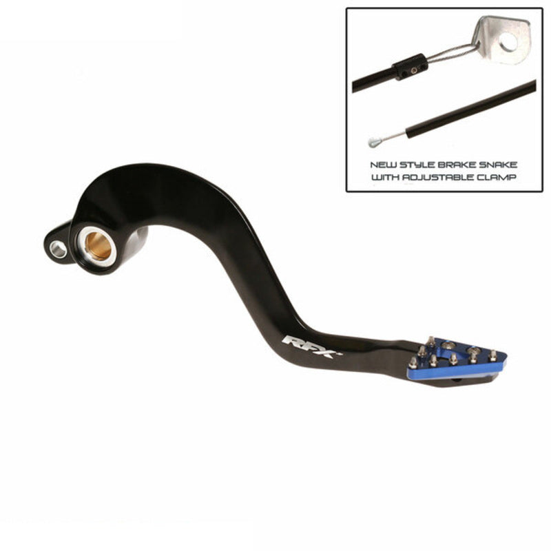 RFX Pro ST Rear Brake Lever (Hard Anodised Black/Blue) - Yamaha YZ125/250