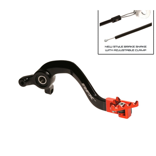 RFX Pro FT Rear Brake Lever (Black/Orange) - KTM SX65