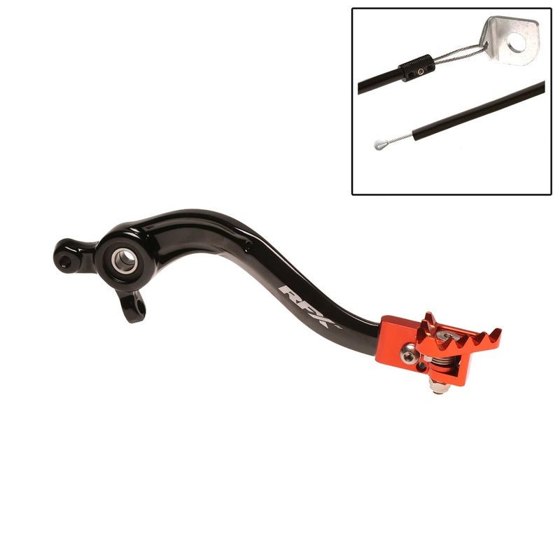 RFX Pro FT Rear Brake Lever (Black/Orange) )