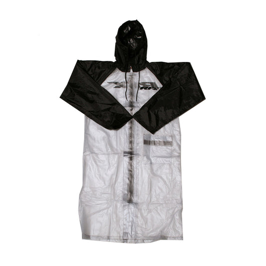 RFX Race Rain Coat Long (Clear/Black) Size Adult Medium