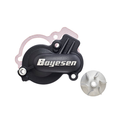 BOYESEN SuperCooler Water Pump Cover + Impeller Kit Black - Honda CRF150R