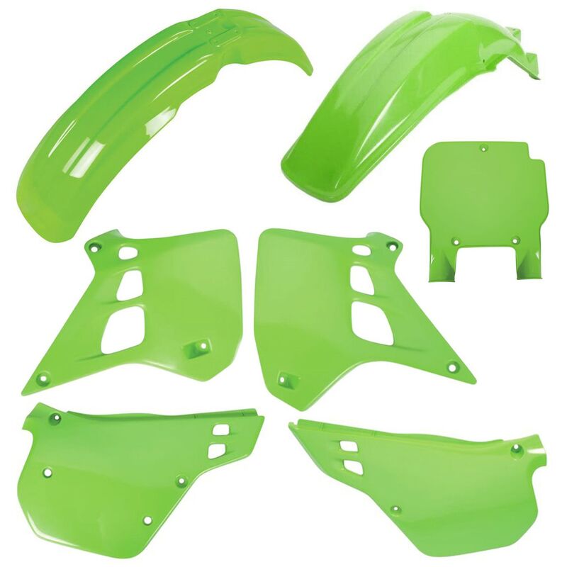 POLISPORT Plastic Kit OEM Color  - Kawasaki KX 125 (90-91)