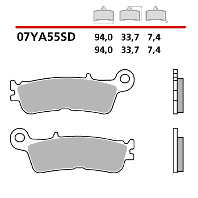 BREMBO Remblokken van gesinterd metaal 07YA55SD