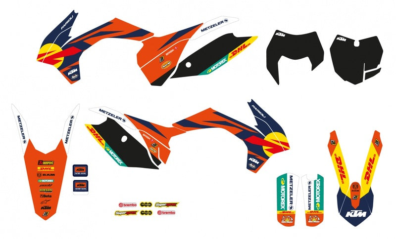 BLACKBIRD Replica KTM Factory 23 komplettes Grafik-Kit