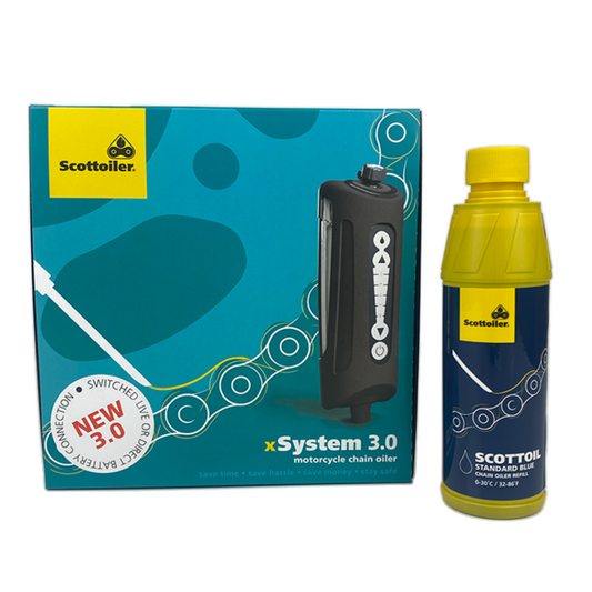 SCOTTOILER Xsystem 3.0 Smeersysteem + 250 ml Standard Blue Smeermiddel