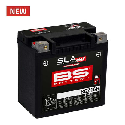 BS BATTERY SLA Max Fabrieks geactiveerde  onderhoudsvrije batterij - BGZ16H